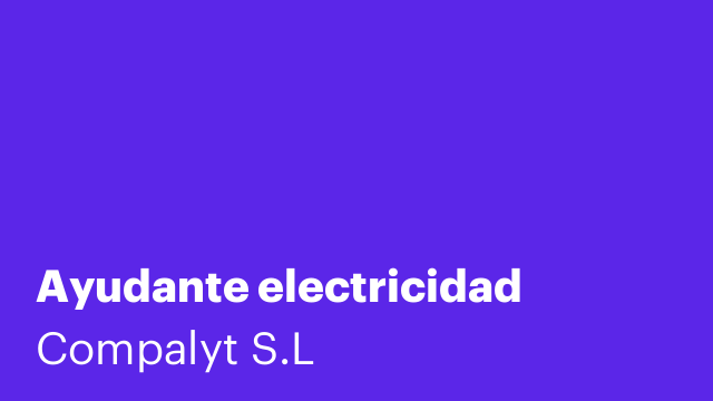 Ayudante electricidad