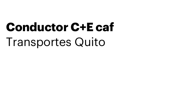 Conductor C+E caf