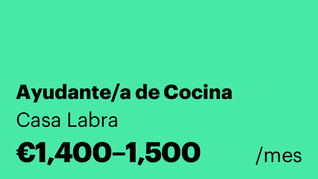 Ayudante/a de Cocina