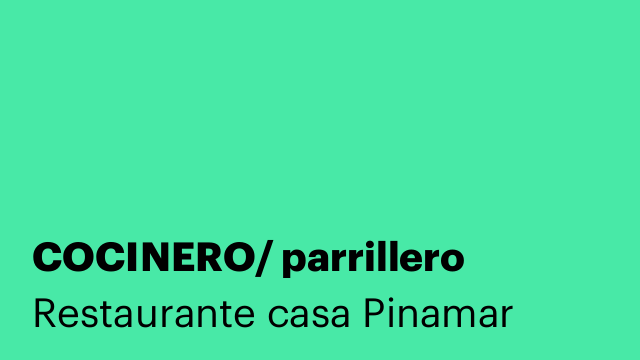COCINERO/ parrillero