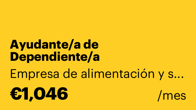 Ayudante/a de Dependiente/a