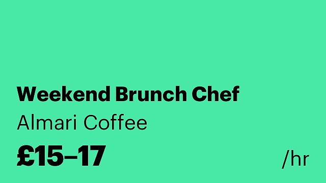 Weekend Brunch Chef