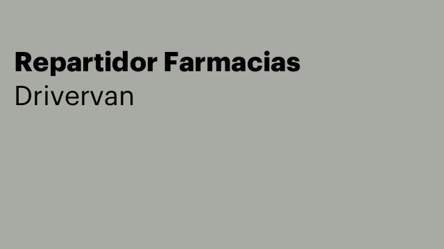 Repartidor Farmacias