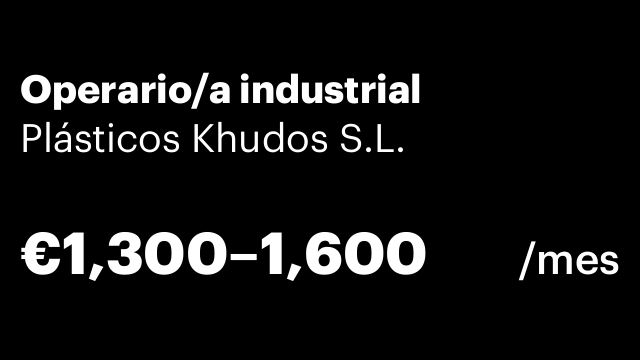Operario/a industrial