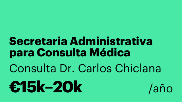 Secretaria Administrativa para Consulta Médica