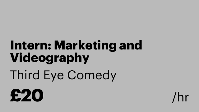 Intern: Marketing and Videography