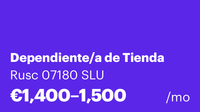 Dependiente/a de Tienda