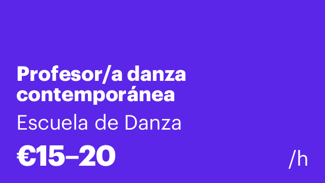 Profesor/a danza contemporánea