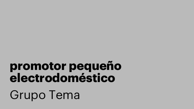 promotor pequeño electrodoméstico