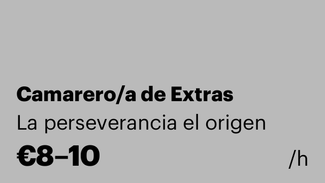 Camarero/a de Extras