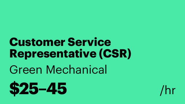 Customer Service Representative (CSR)