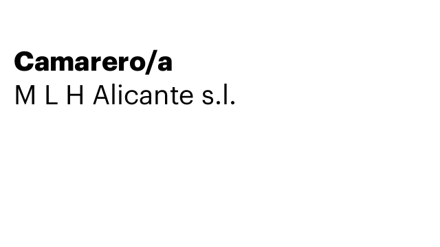 Camarero/a