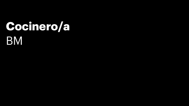 Cocinero/a
