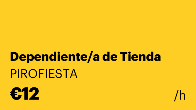 Dependiente/a de Tienda