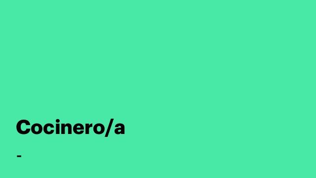 Cocinero/a