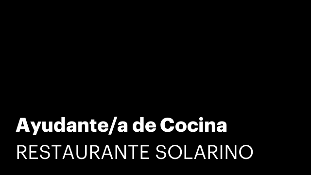 Ayudante/a de Cocina