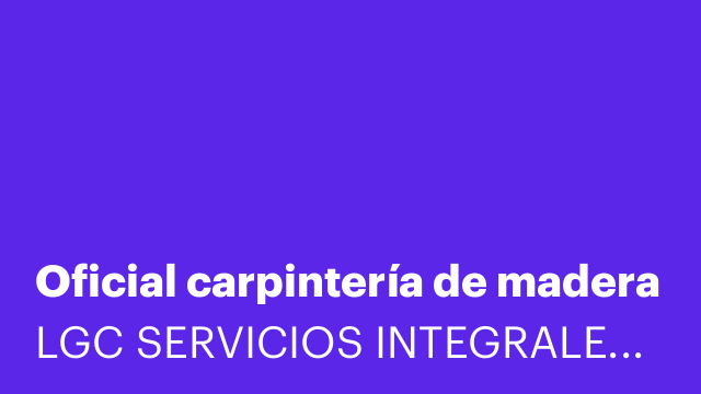 Oficial carpintería de madera
