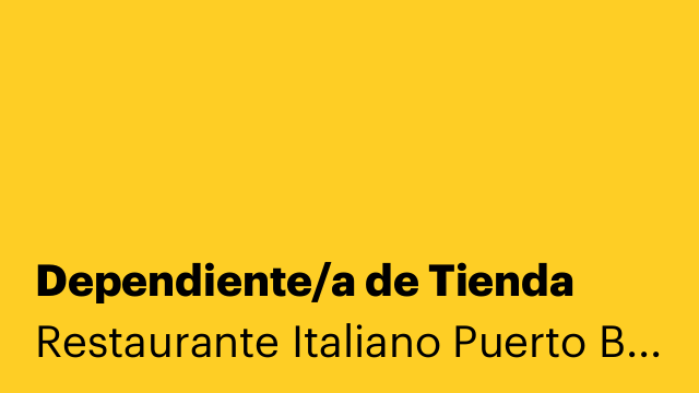 Dependiente/a de Tienda