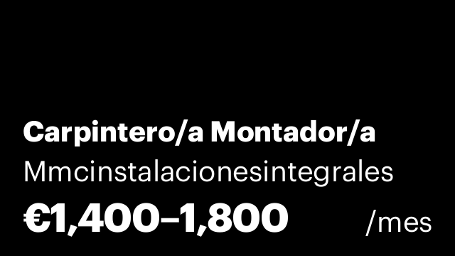 Carpintero/a Montador/a