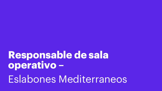 Responsable de sala operativo – Restaurante/Gastrobar