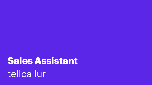 Sales Assistant