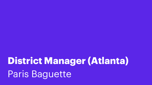 District Manager (Atlanta)