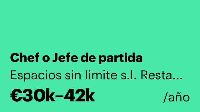 Chef o Jefe de partida