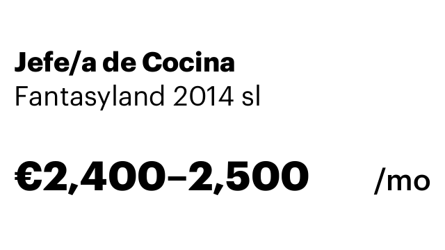 Jefe/a de Cocina
