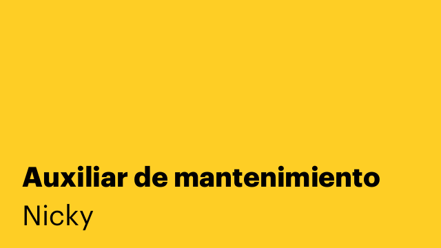 Auxiliar de mantenimiento