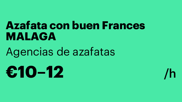 Azafata con buen Frances MALAGA