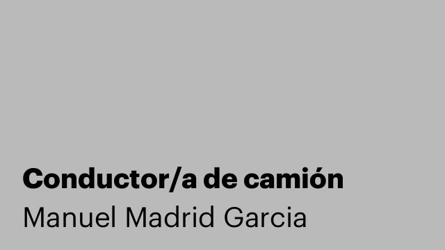 Conductor/a de camión