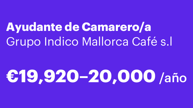 Ayudante de Camarero/a