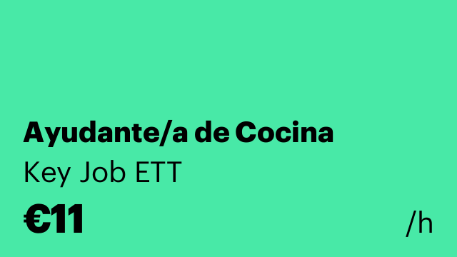 Ayudante/a de Cocina