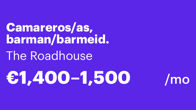Camareros/as, barman/barmeid.