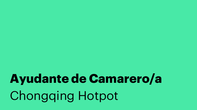 Ayudante de Camarero/a