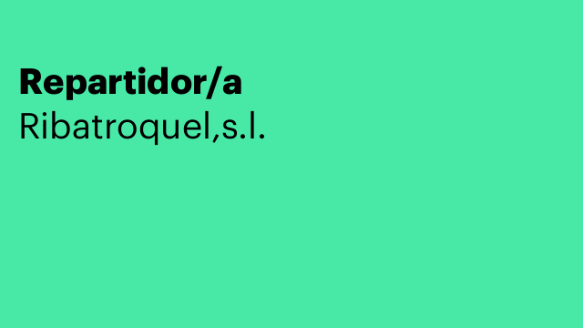 Repartidor/a