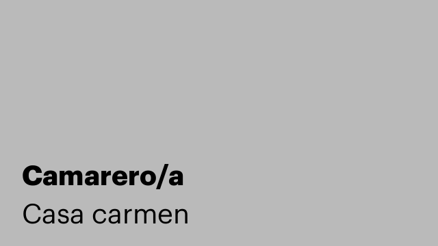 Camarero/a
