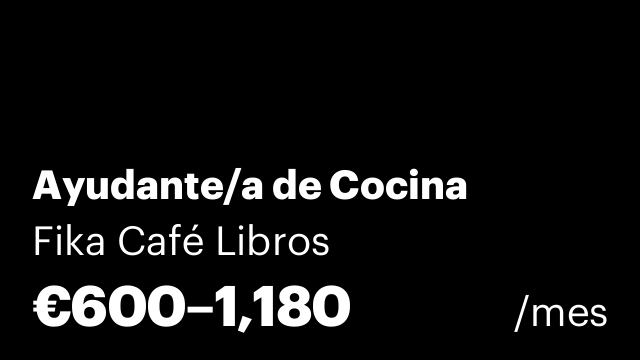 Ayudante/a de Cocina