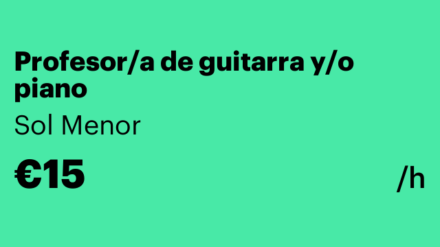 Profesor/a de guitarra y/o piano