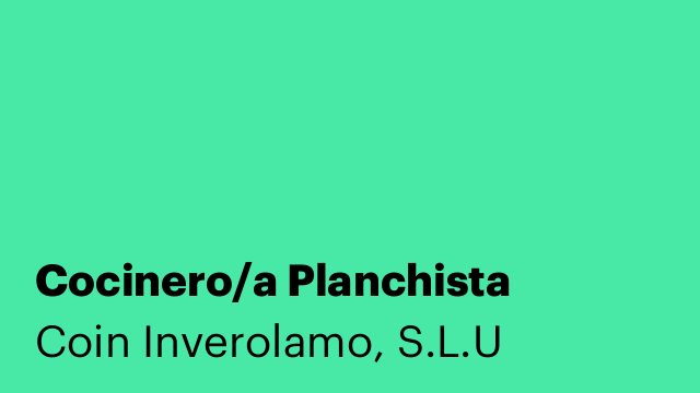 Cocinero/a Planchista