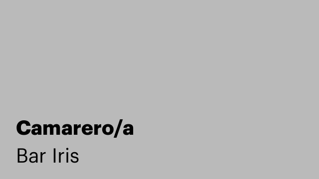 Camarero/a