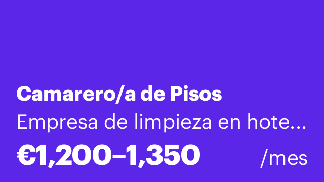 Camarero/a de Pisos