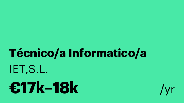 Técnico/a Informatico/a