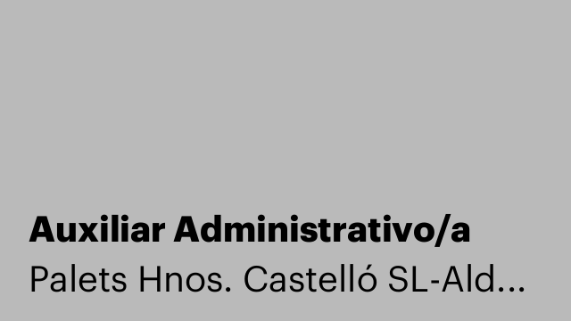 Auxiliar Administrativo/a