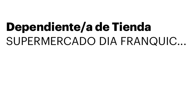 Dependiente/a de Tienda