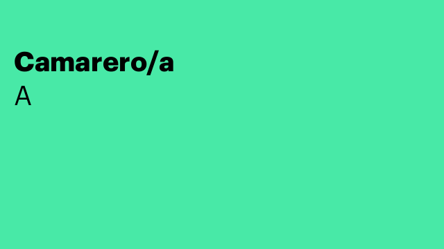 Camarero/a