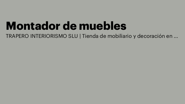 Montador de muebles
