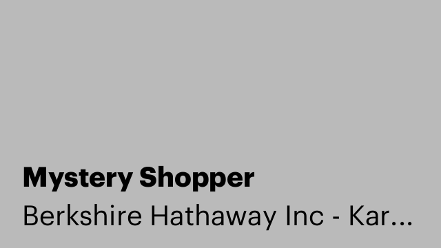 Mystery Shopper
