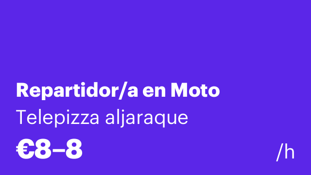 Repartidor/a en Moto