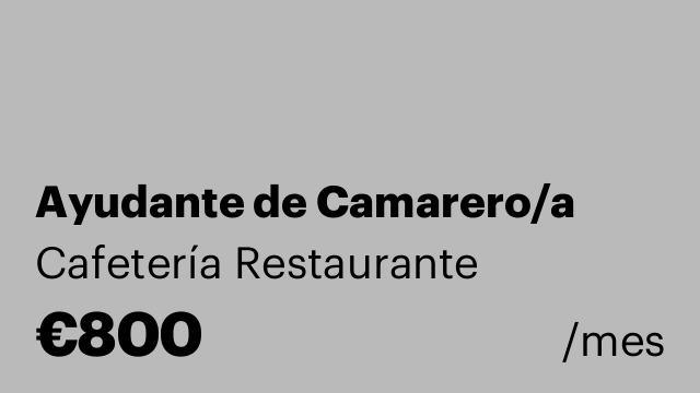 Ayudante de Camarero/a